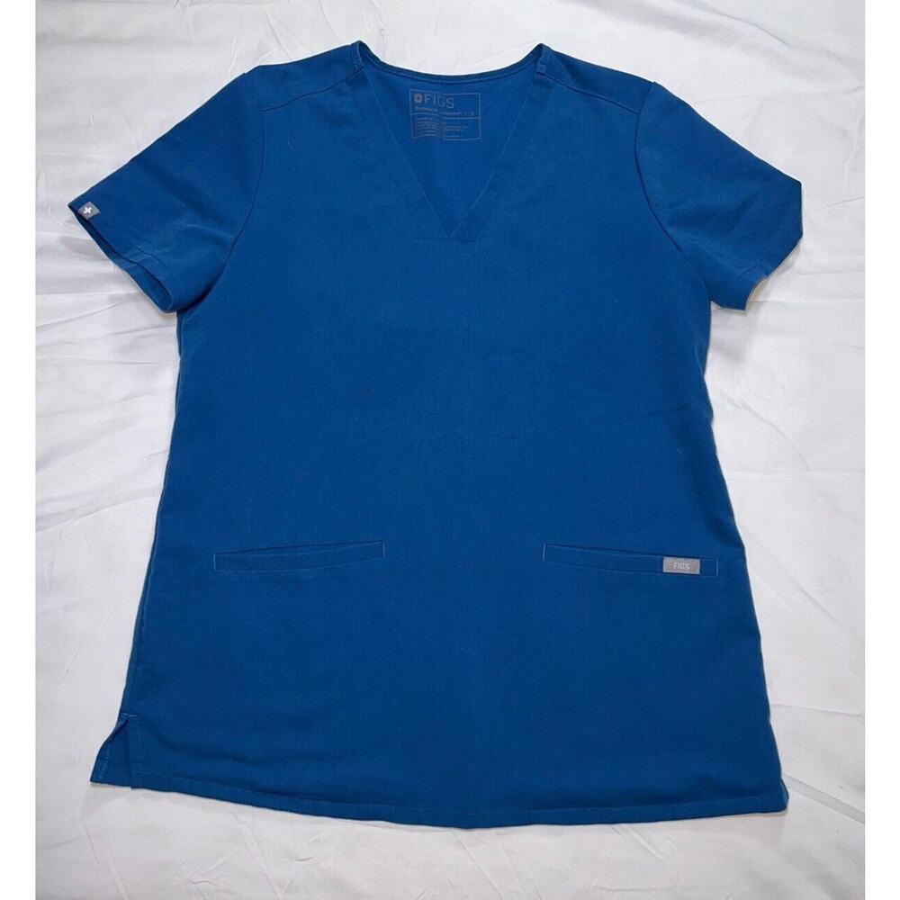 Figs Scrub Top Women’s Size S Blue Teal Casma Nurse Healthcare Medical FW1100